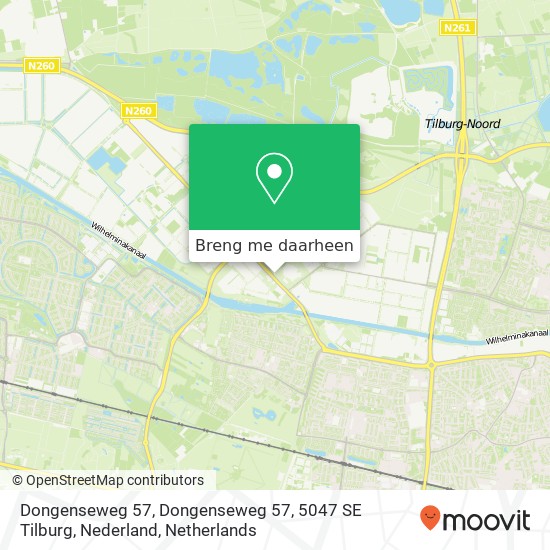 Dongenseweg 57, Dongenseweg 57, 5047 SE Tilburg, Nederland kaart