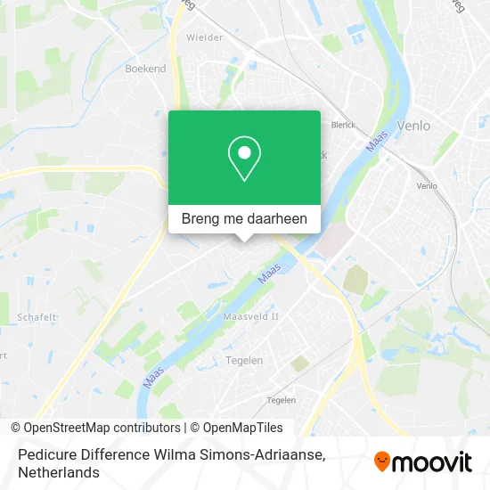 Pedicure Difference Wilma Simons-Adriaanse kaart