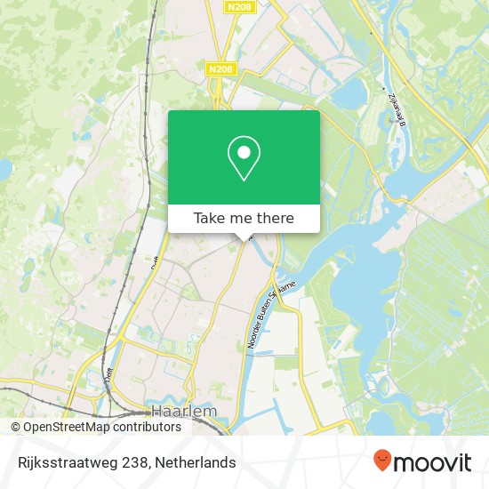 Rijksstraatweg 238, Rijksstraatweg 238, 2022 DJ Haarlem, Nederland kaart