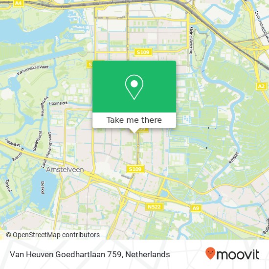 Van Heuven Goedhartlaan 759, 1181 LA Amstelveen kaart