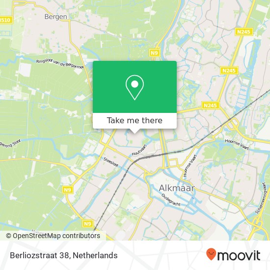 Berliozstraat 38, 1817 GR Alkmaar kaart