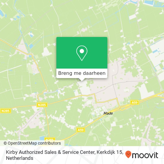 Kirby Authorized Sales & Service Center, Kerkdijk 15 kaart