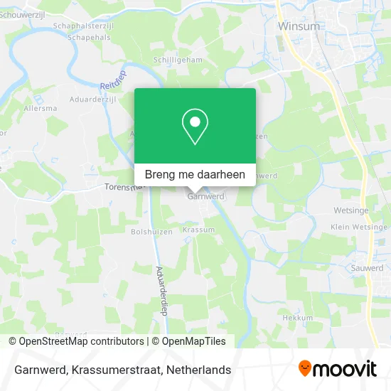 Garnwerd, Krassumerstraat kaart