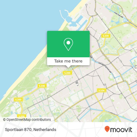 Sportlaan 870, 2566 NB Den Haag kaart