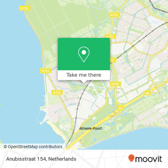 Anubisstraat 154, 1363 XJ Almere-Stad kaart