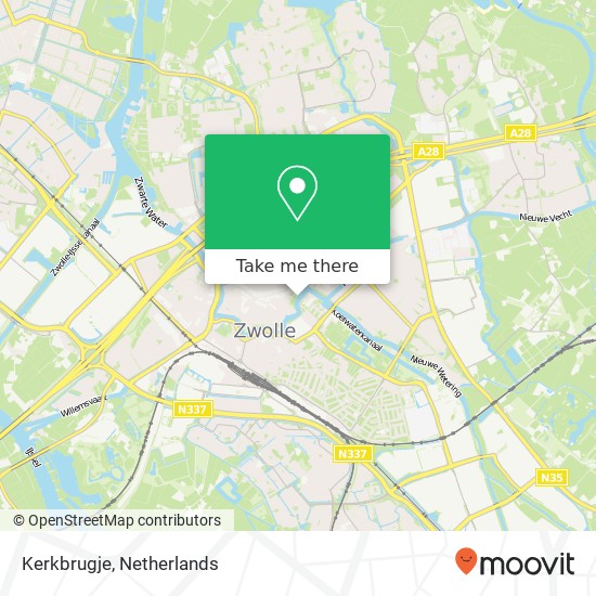 Kerkbrugje, Kerkbrugje, 8011 Zwolle, Nederland kaart