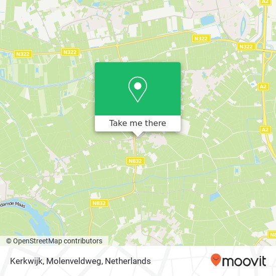 Kerkwijk, Molenveldweg kaart