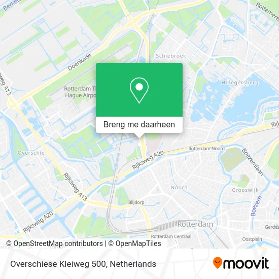 Overschiese Kleiweg 500 kaart