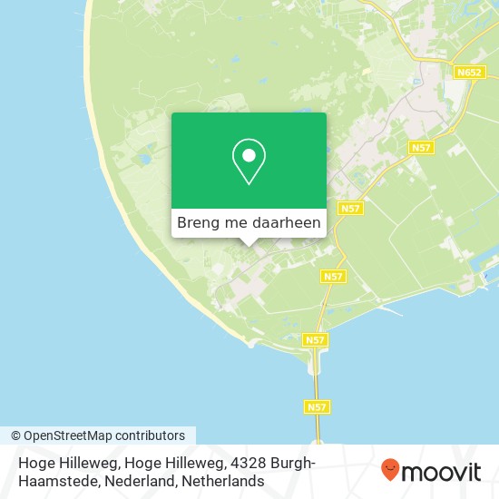 Hoge Hilleweg, Hoge Hilleweg, 4328 Burgh-Haamstede, Nederland kaart