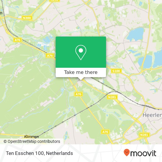 Ten Esschen 100, Ten Esschen 100, 6412 PR Heerlen, Nederland kaart