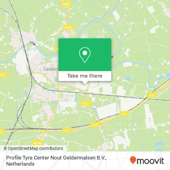 Profile Tyre Center Nout Geldermalsen B.V., Bosmanskamp 22 kaart