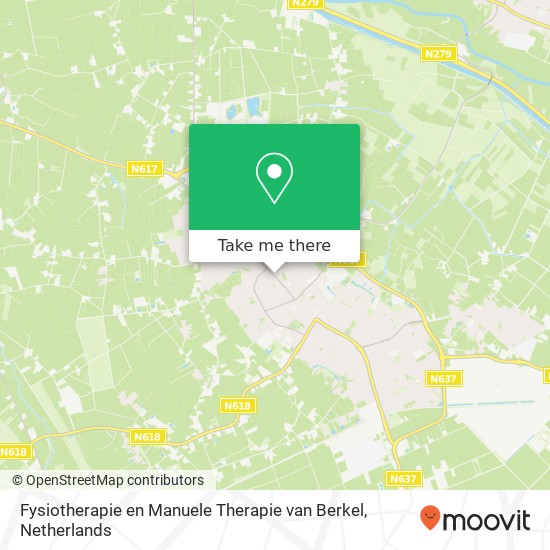 Fysiotherapie en Manuele Therapie van Berkel, Hoofdstraat 16 kaart