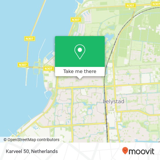 Karveel 50, 8242 Lelystad kaart