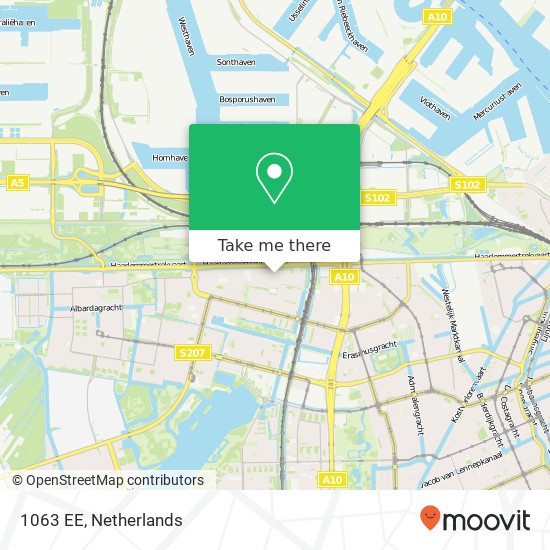1063 EE, 1063 EE Amsterdam, Nederland kaart