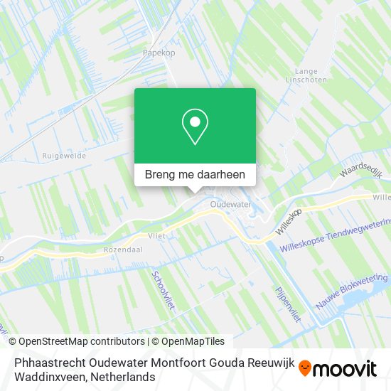 Phhaastrecht Oudewater Montfoort Gouda Reeuwijk Waddinxveen kaart