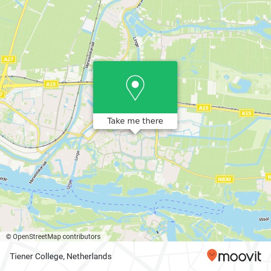 Tiener College, Top Naeffstraat 28 kaart