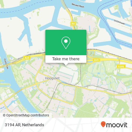 3194 AR, 3194 AR Hoogvliet Rotterdam, Nederland kaart