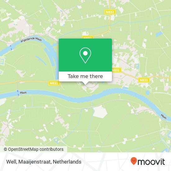 Well, Maaijenstraat kaart
