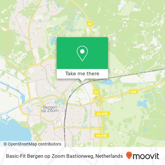 Basic-Fit Bergen op Zoom Bastionweg, Bastionweg 30 kaart