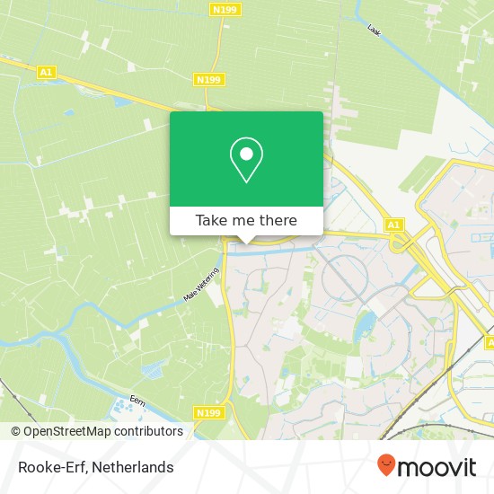 Rooke-Erf, 3828 LH Hoogland kaart