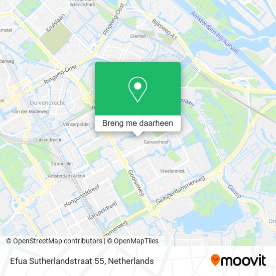 Efua Sutherlandstraat 55 kaart