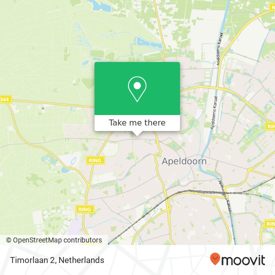 Timorlaan 2, 7314 BV Apeldoorn kaart