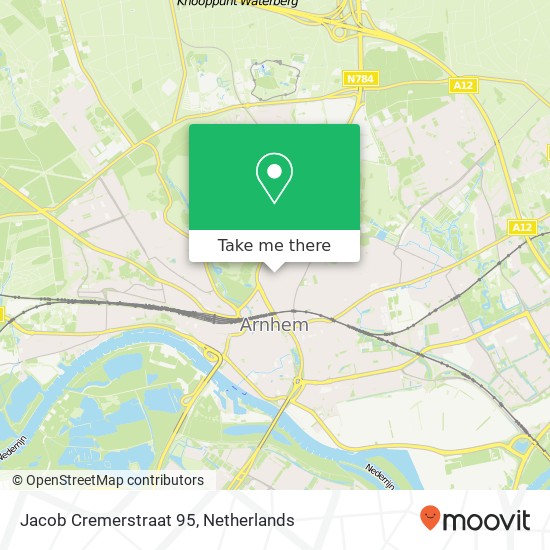 Jacob Cremerstraat 95, Jacob Cremerstraat 95, 6821 DC Arnhem, Nederland kaart