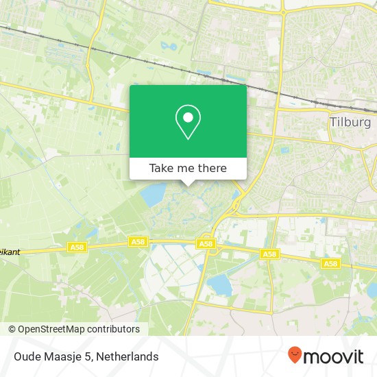 Oude Maasje 5, 5032 WH Tilburg kaart