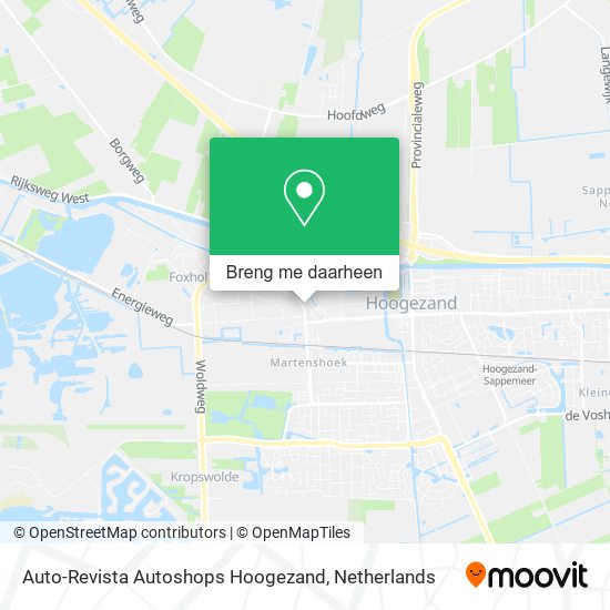 Auto-Revista Autoshops Hoogezand kaart
