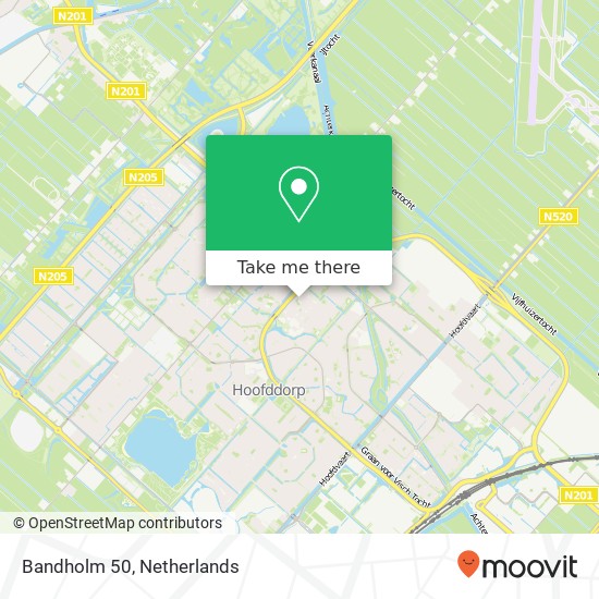 Bandholm 50, 2133 DL Hoofddorp kaart