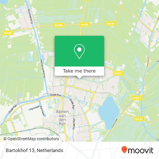 Bartokhof 13, 2402 GC Alphen aan den Rijn kaart