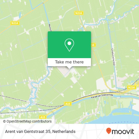 Arent van Gentstraat 35, 3381 AA Giessenburg kaart