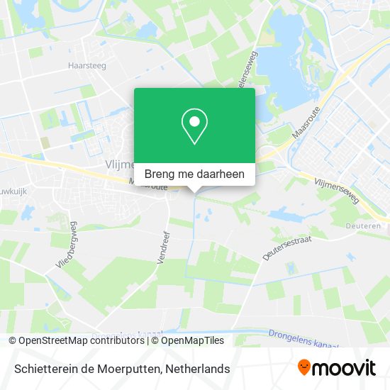 Schietterein de Moerputten kaart