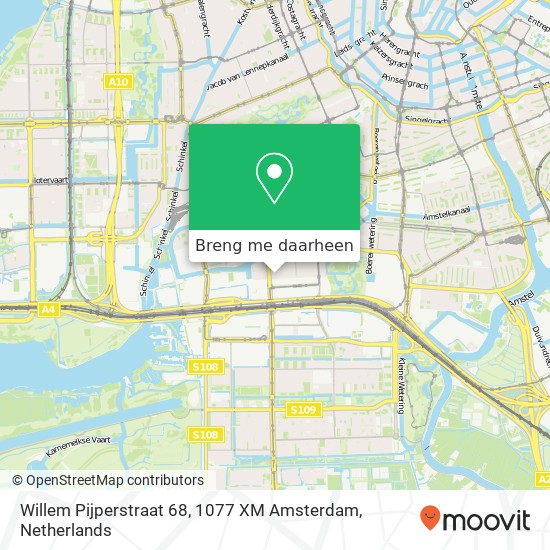 Willem Pijperstraat 68, 1077 XM Amsterdam kaart