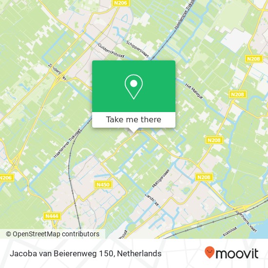 Jacoba van Beierenweg 150, Jacoba van Beierenweg 150, 2215 KX Voorhout, Nederland kaart