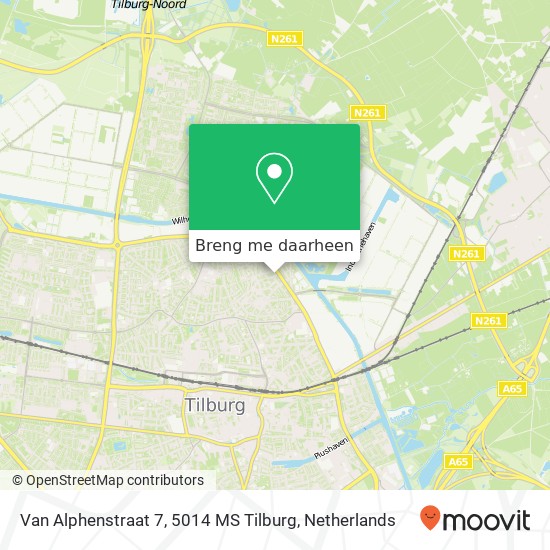 Van Alphenstraat 7, 5014 MS Tilburg kaart