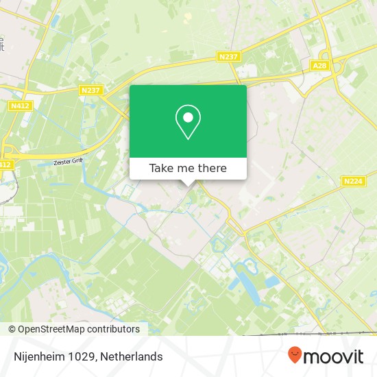 Nijenheim 1029, Nijenheim 1029, 3704 AA Zeist, Nederland kaart