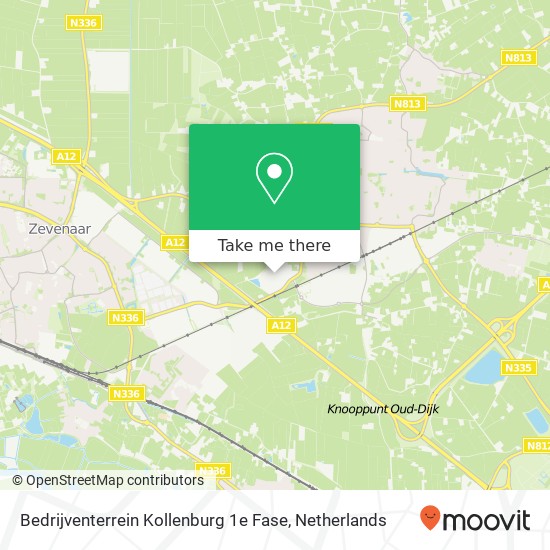 Bedrijventerrein Kollenburg 1e Fase kaart