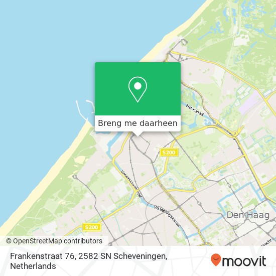 Frankenstraat 76, 2582 SN Scheveningen kaart