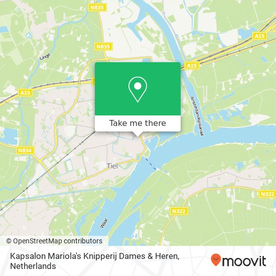 Kapsalon Mariola's Knipperij Dames & Heren, Santwyckse Poort 4 kaart