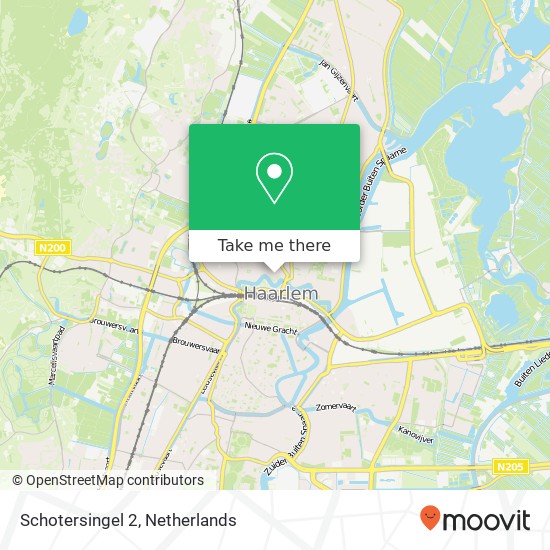 Schotersingel 2, Schotersingel 2, 2021 GE Haarlem, Nederland kaart