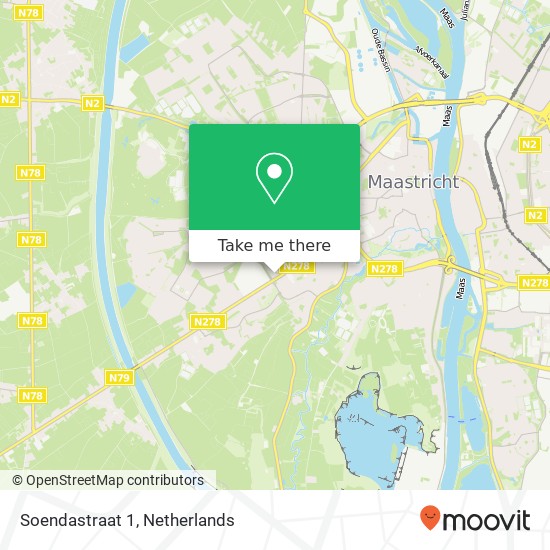 Soendastraat 1, 6214 XX Maastricht kaart
