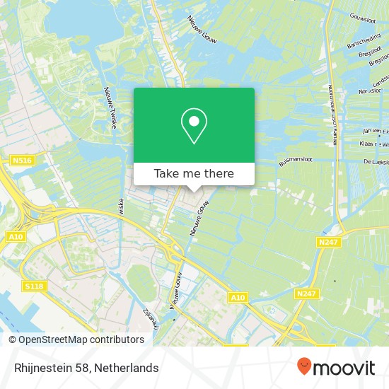 Rhijnestein 58, 1121 VE Landsmeer kaart