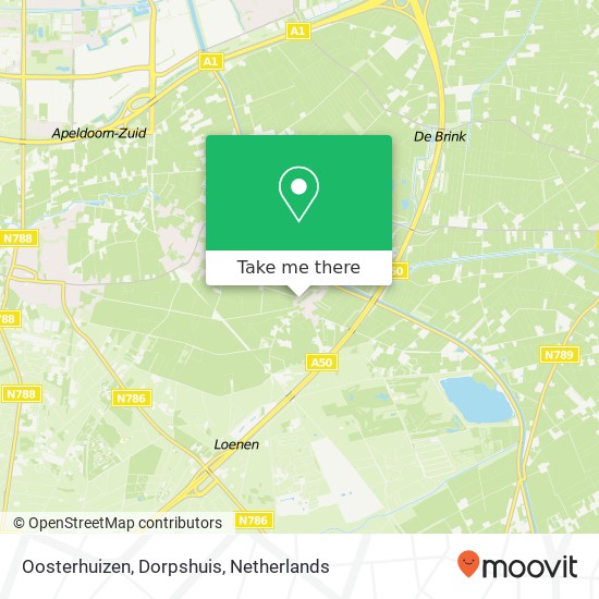 Oosterhuizen, Dorpshuis kaart