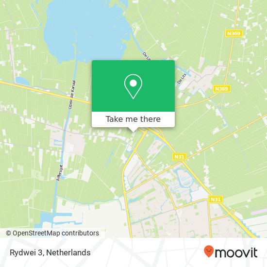 Rydwei 3, Rydwei 3, 9218 SB Opeinde, Nederland kaart