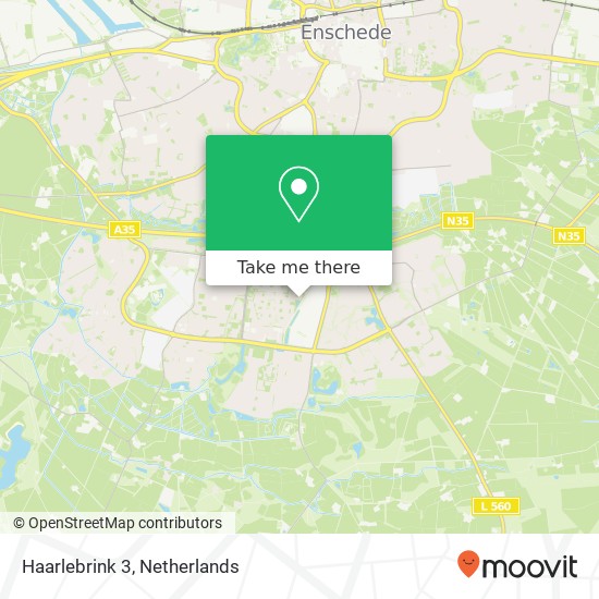 Haarlebrink 3, 7544 WP Enschede kaart