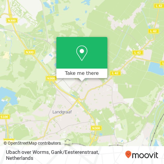 Ubach over Worms, Gank / Eesterenstraat kaart