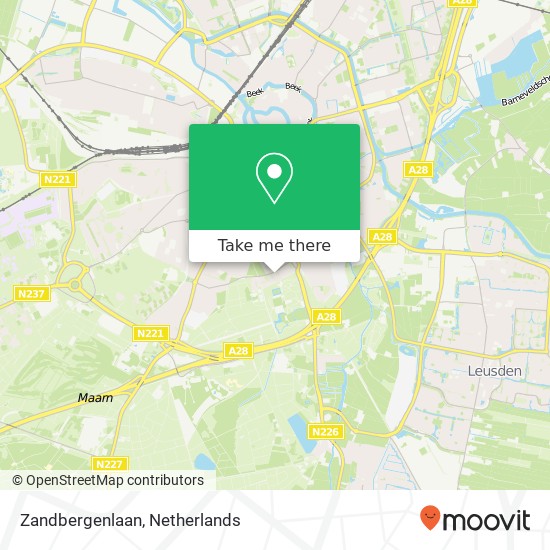 Zandbergenlaan, Zandbergenlaan, 3817 Amersfoort, Nederland kaart