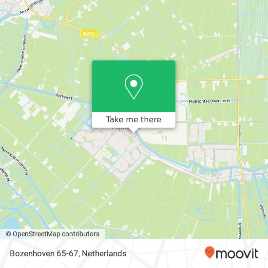 Bozenhoven 65-67, Bozenhoven 65-67, 3641 AC Mijdrecht, Nederland kaart