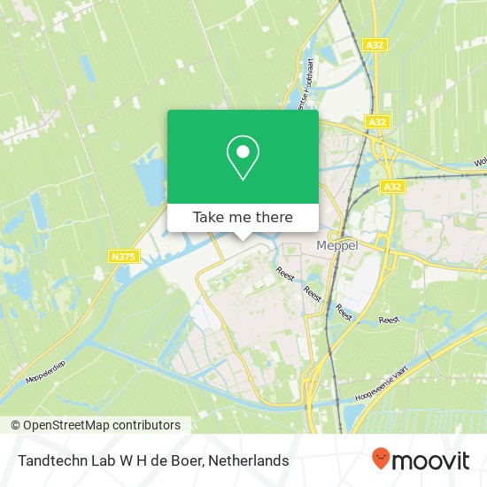 Tandtechn Lab W H de Boer, Kaapweg 1 kaart